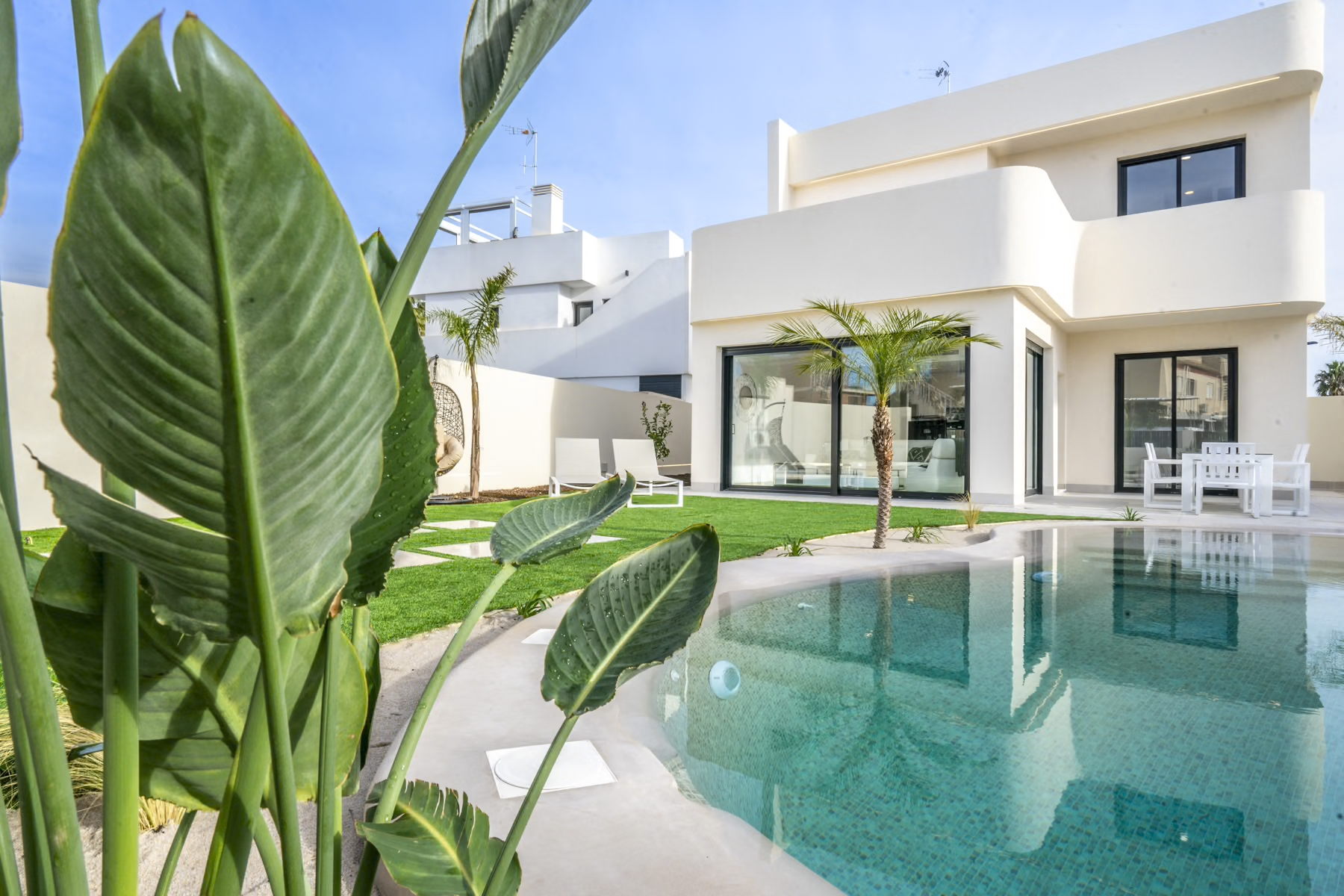A new build villa with a private pool on the Costa Calida